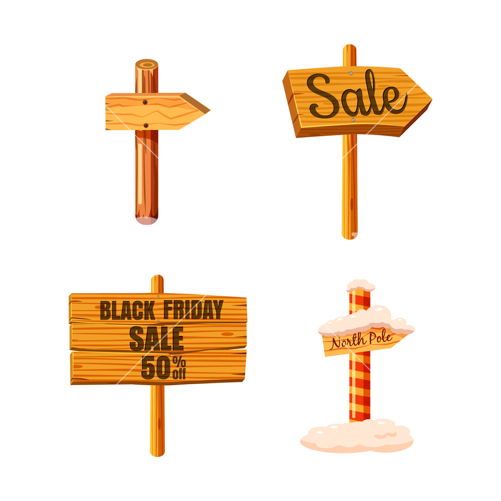 1000x1000 Wood Sign Icon Set Cartoon Set Of Wood Sign Vector Icons For Web