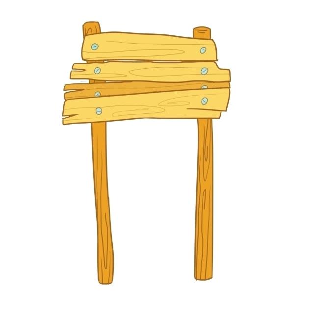 640x640 Wooden Sign Post