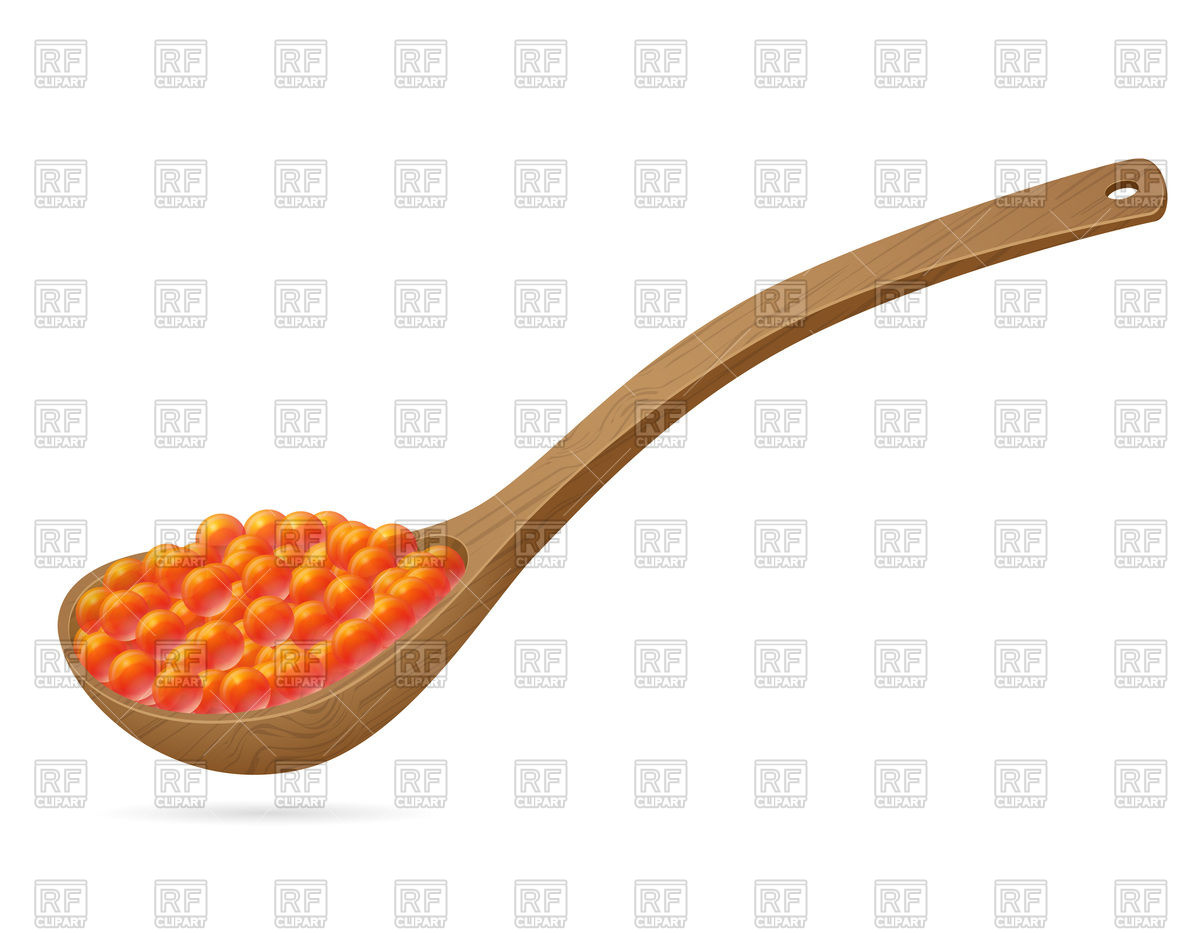 1200x933 Red Caviar In Wooden Spoon Vector Image Of Food And Beverages