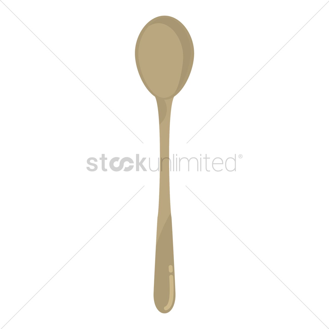 1300x1300 Wooden Spoon Vector Image