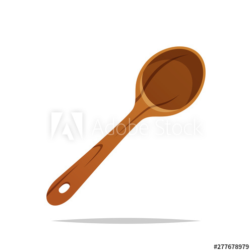 Wooden Spoon Vector At Collection Of Wooden Spoon