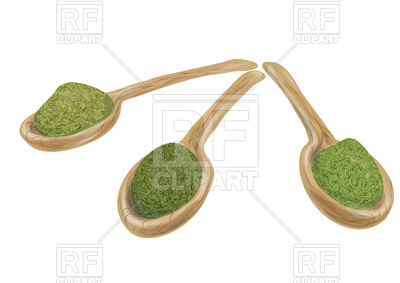 400x283 Dried Herbs In Wooden Spoon Vector Image Of Food And Beverages