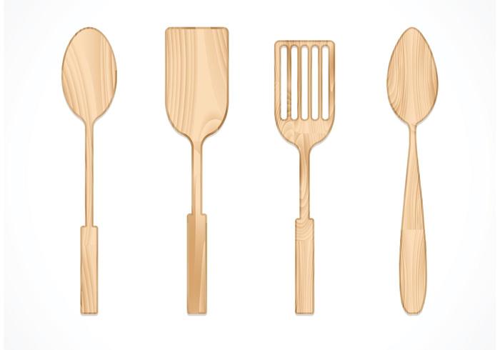 700x490 Free Vector Wooden Spoon Set