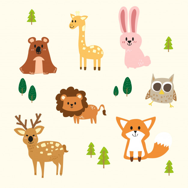Vector Set Of Cute Woodland Animals Vector Premium Download 626x626 Vector Set Of Cute Woodland Animals Vector Premium Download