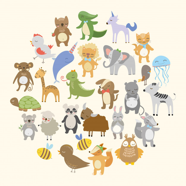 Cute Woodland Animals Vector Free Download 626x626 Cute Woodland Animals Vector Free Download
