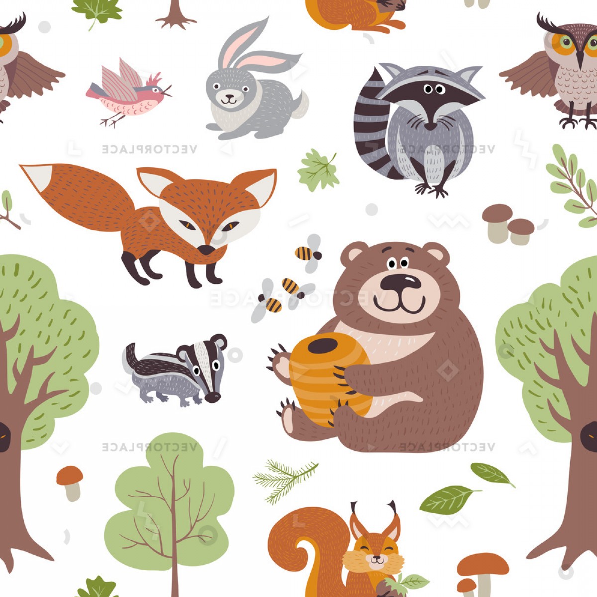 Woodland Animals Vector at Vectorified.com | Collection of Woodland ...