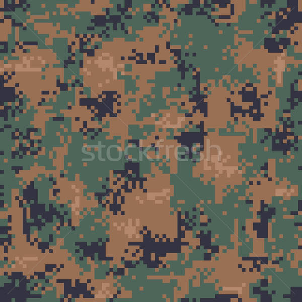 Digital Woodland Camouflage Seamless Pattern Vector Illustration 600x600 Digital Woodland Camouflage Seamless Pattern Vector Illustration