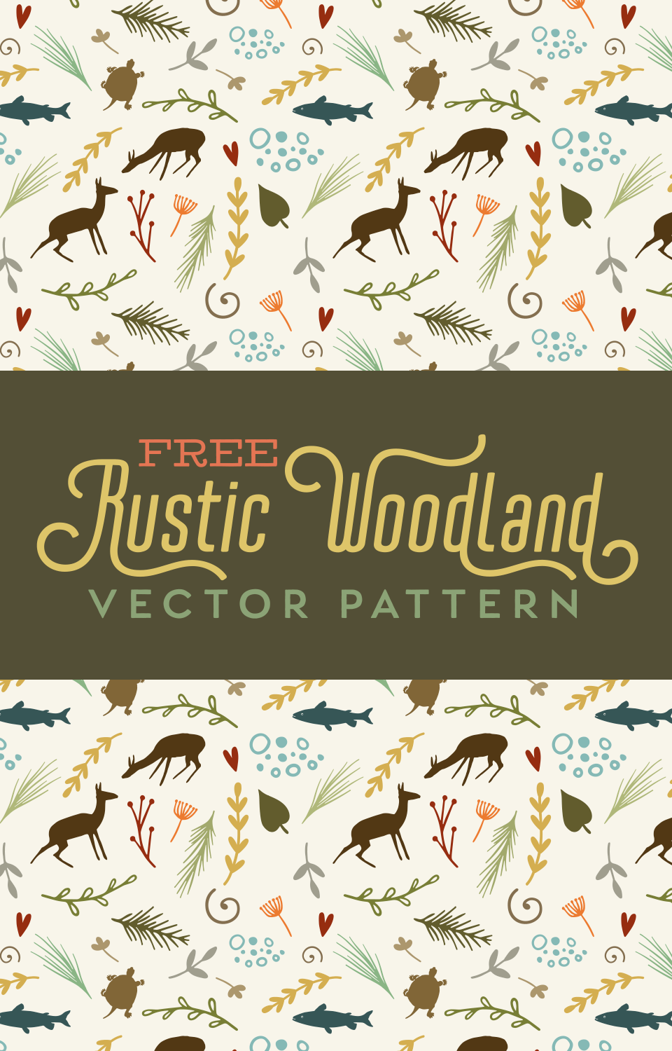 960x1500 Folksy Rustic Woodland Vector Pattern Starsunflower Studio Blog