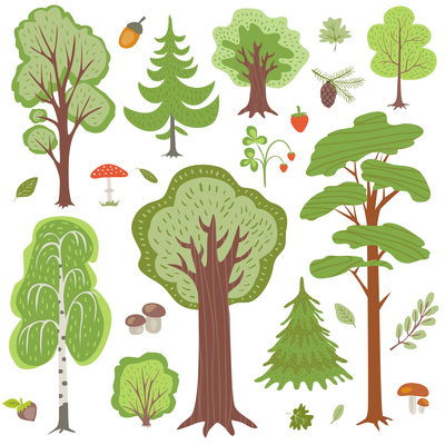 400x400 Woodland On Curated Vector Illustrations, Stock Royalty Free