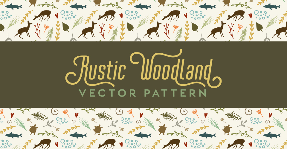 960x500 Folksy Rustic Woodland Vector Pattern Starsunflower Studio Blog