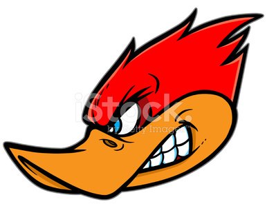 386x299 Woodpecker Mascot Stock Vectors