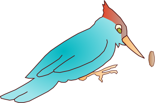 500x332 Woodpecker Vector Image