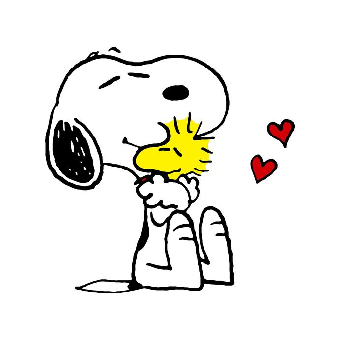690x690 Snoopy And Woodstock Love Graphics Design Vectordesign