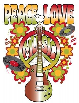 310x400 Stock Vector In Music Hippie Peace, Woodstock Music