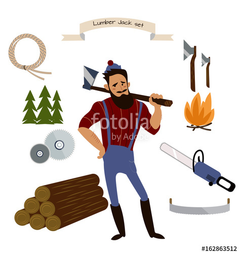 Lumberjack, Timber And Woodworking Tools Vector Icons Isolated 474x500 Lumberjack, Timber And Woodworking Tools Vector Icons Isolated