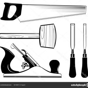 Photostock Vector Carpenter Tools On White Background Black 300x300 Photostock Vector Carpenter Tools On White Background Black