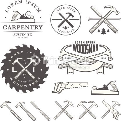 Set Of Vintage Carpentry Tools, Labels And Design Elements 415x413 Set Of Vintage Carpentry Tools, Labels And Design Elements