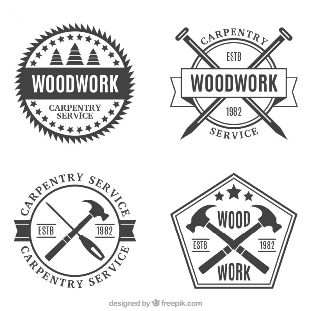 Several Vintage Carpentry Badges Vector Free Download 626x626 Several Vintage Carpentry Badges Vector Free Download