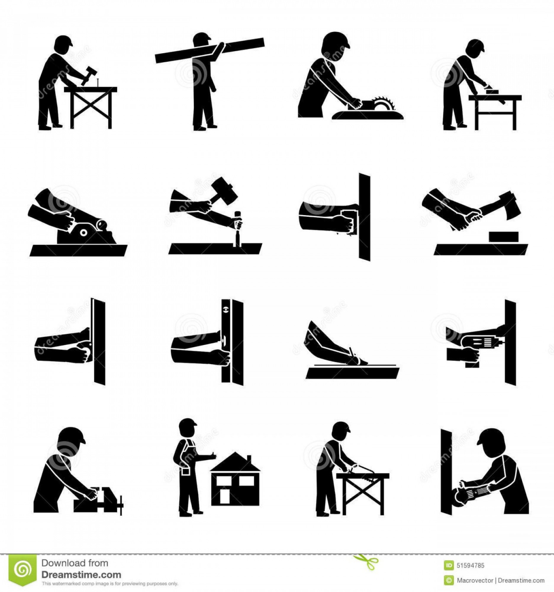 Stock Illustration Carpenter Icons Black Set Woodwork Lumber Tools 1872x2001 Stock Illustration Carpenter Icons Black Set Woodwork Lumber Tools