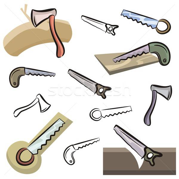 Vector Icon Series Woodworking Tools Vector Illustration 600x600 Vector Icon Series Woodworking Tools Vector Illustration