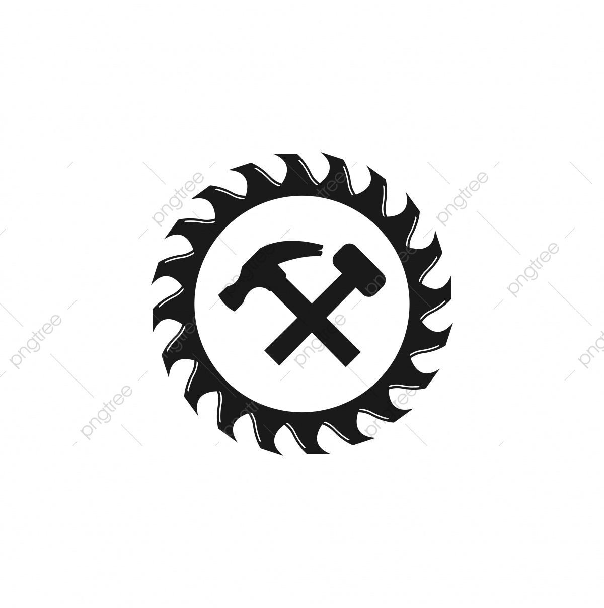 1200x1208 Woodworking Gear Logo Design Template Vector Element, Logo, Symbol