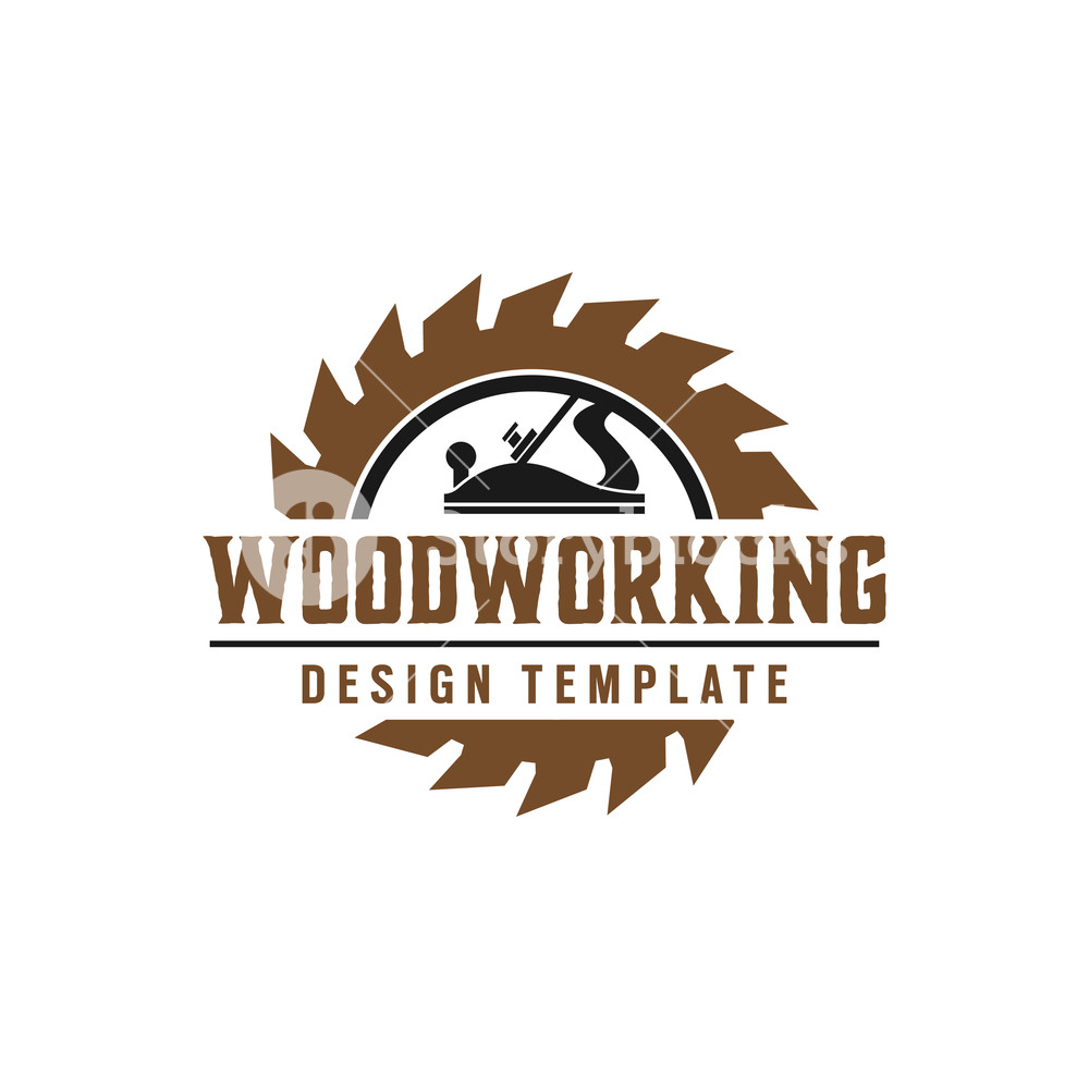 1000x1000 Woodworking Gear Logo Design Template Vector Element Isolated