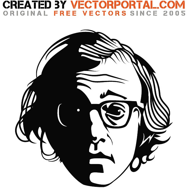 660x660 Woody Allen Vector Image