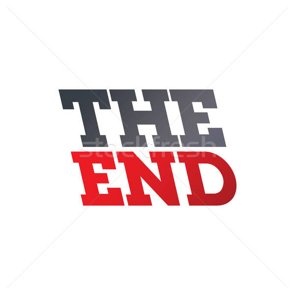 600x600 The End Word Art Vector Illustration