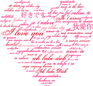 300x278 Valentine Day Wordart Logo Vector