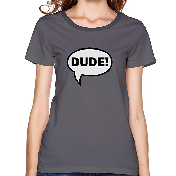 Dude! Word Balloon Vector T Shirt For Womens Deepheather 679x679 Dude! Word Balloon Vector T Shirt For Womens Deepheather