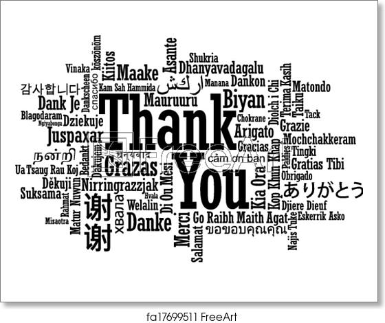 560x470 Free Art Print Of Multilingual Thank You Word Cloud Thank You