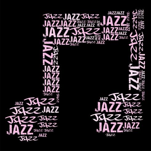 490x490 Jazz Music Word Cloud Vector Illustration