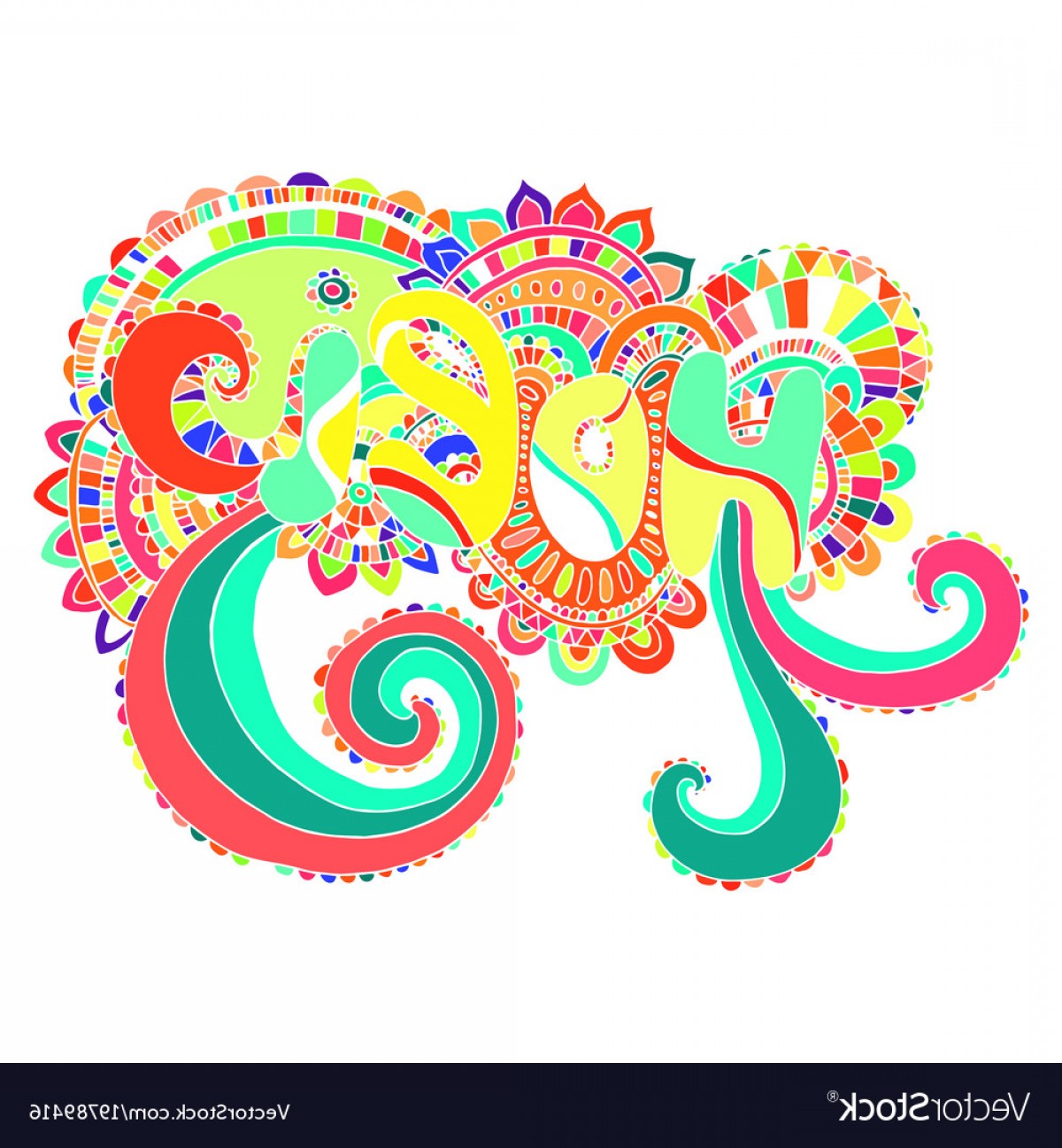 1200x1296 Bright Color Word Holi Mandalato The Indian Vector Soidergi