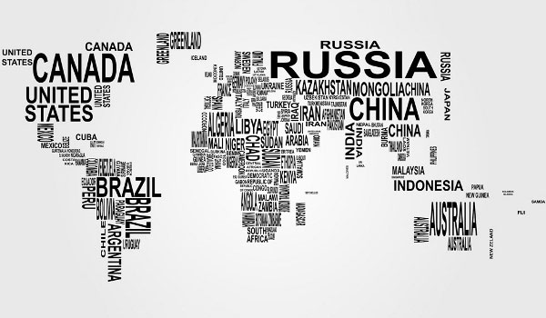 600x350 Vector World Map Countries In Word Cloud Download Free Vector