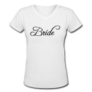 190x190 Bride Text Word Graphic Design Picture Vector Women's V Neck T