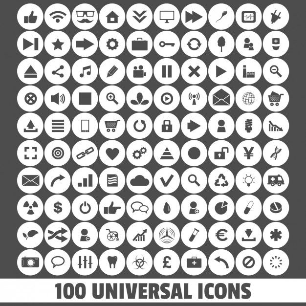 626x626 Universal Icons Free Vector Icon Designs Ecommerce Template