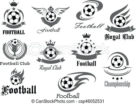 450x345 Football Ball Vector Icons For Royal Soccer Club Templates Resumes