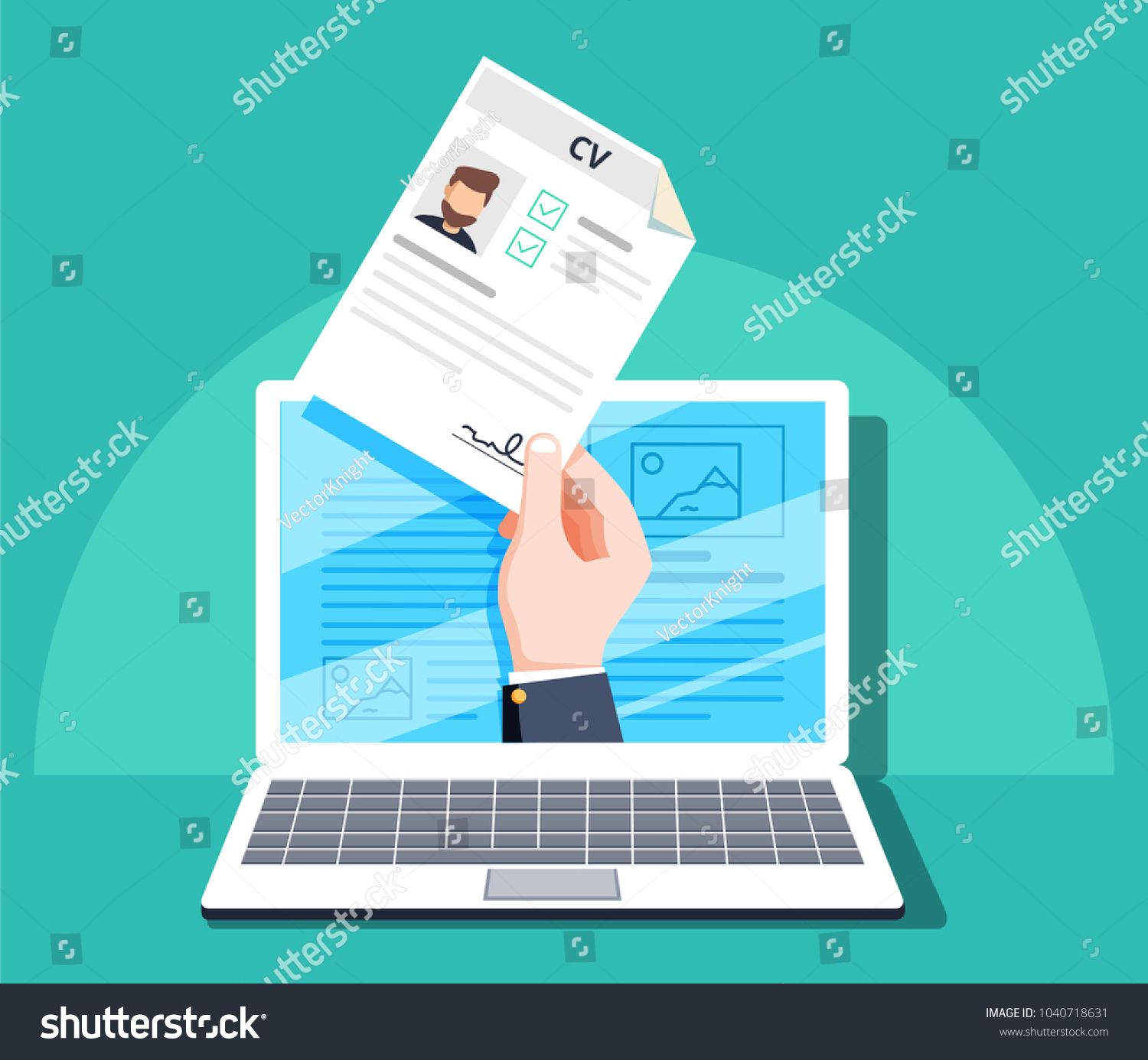 1500x1386 Human Resources, Online Job Application, Job Interview Vector