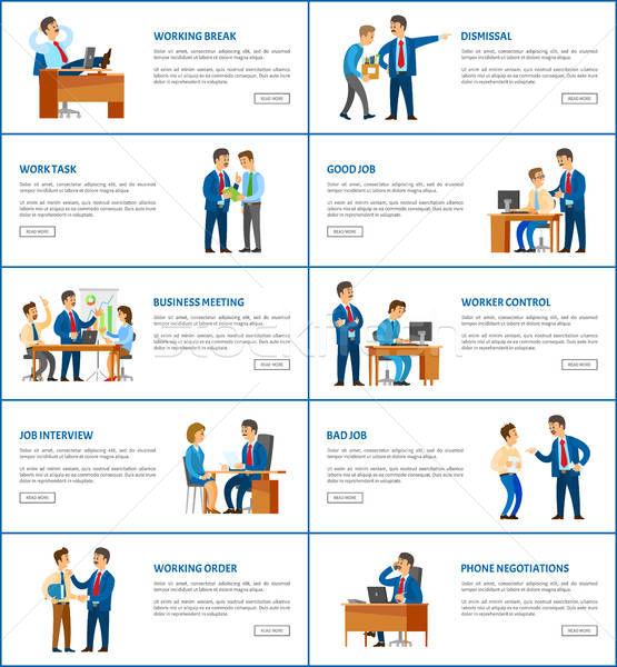 555x600 Dismissal And Task, Job Interview, Worker Control Vector