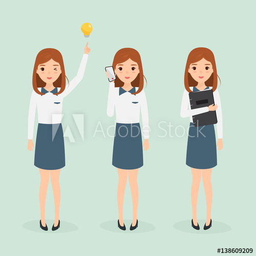 500x500 Business Woman Character Set Of Work People In Job Description