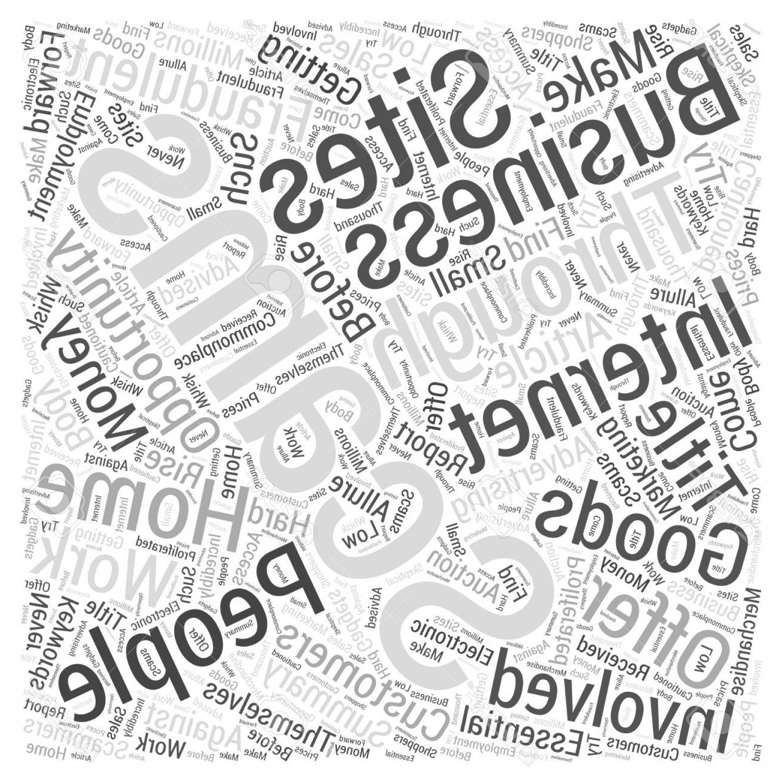 1560x1560 Photostock Vector Work At Home Employment Scams Word Cloud Concept