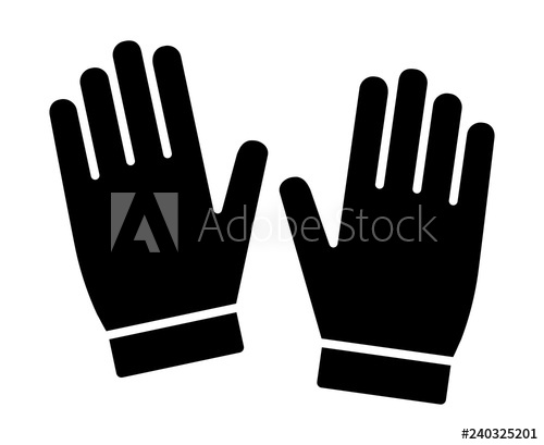 500x409 Winter Gloves Or Construction Work Gloves Flat Vector Icon