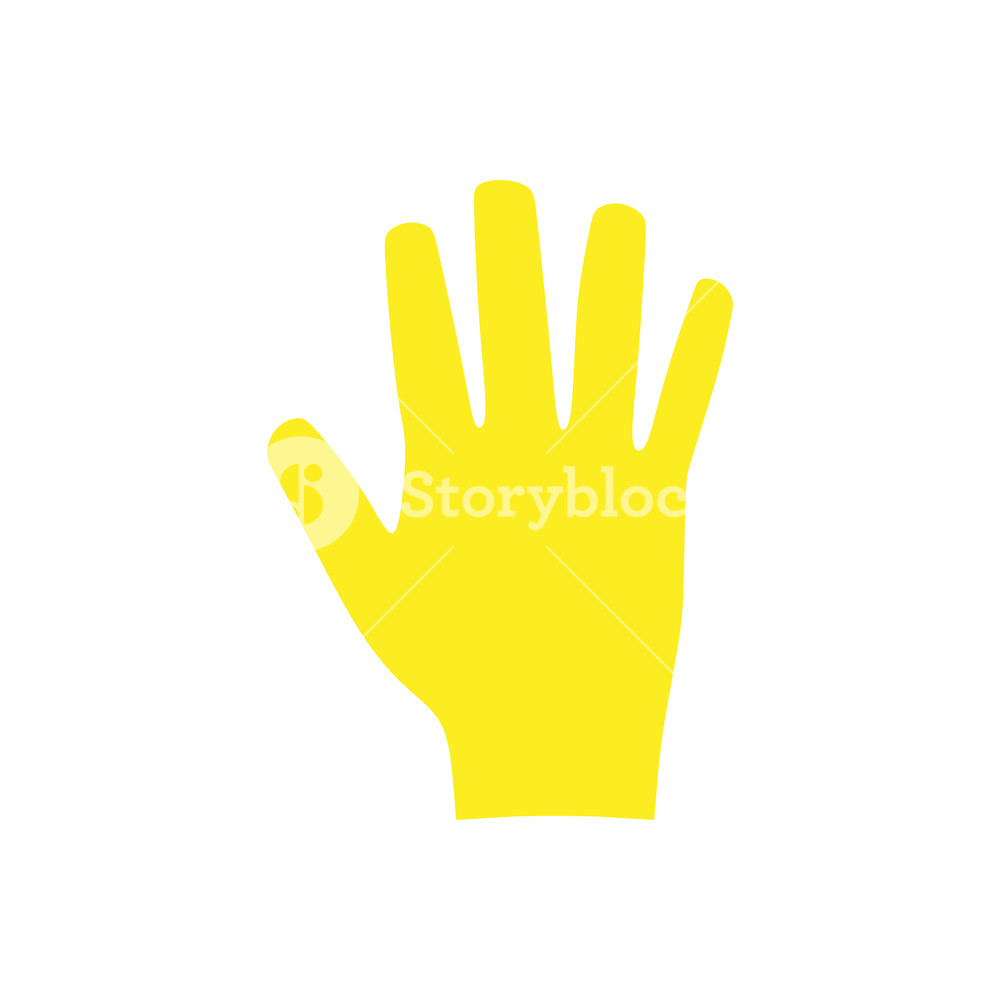 1000x1000 Work Gloves Yellow Professional Care Service Housework Vector Icon