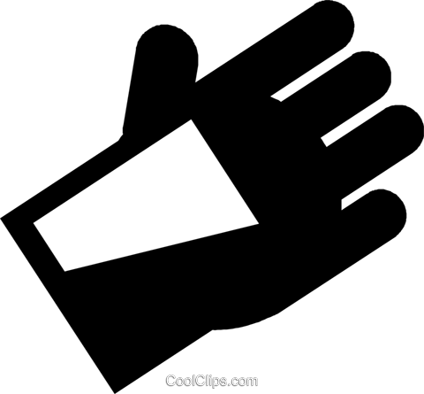 480x445 Work Glove Royalty Free Vector Clip Art Illustration