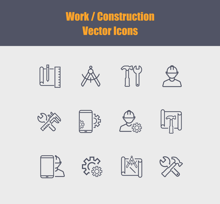 730x675 Vector Work Icons
