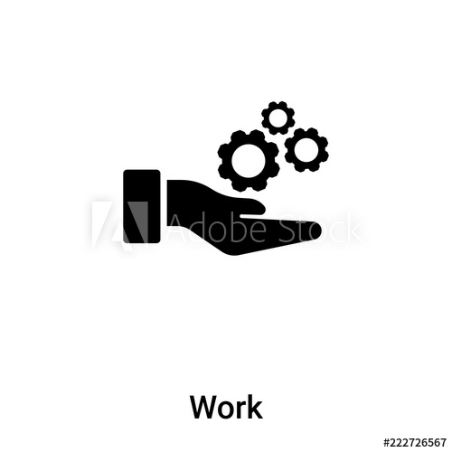 500x500 Work Icon Vector Isolated On White Background, Logo Concept