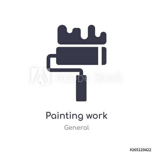 500x500 Painting Work Icon Isolated Painting Work Icon Vector