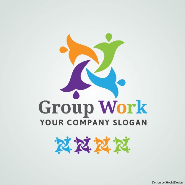626x626 Group Work Logo Vector Free Download