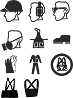 150x200 Work Safety Equipment Logo Vector