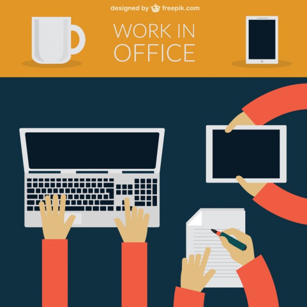 626x626 Office Work Vector Free Download